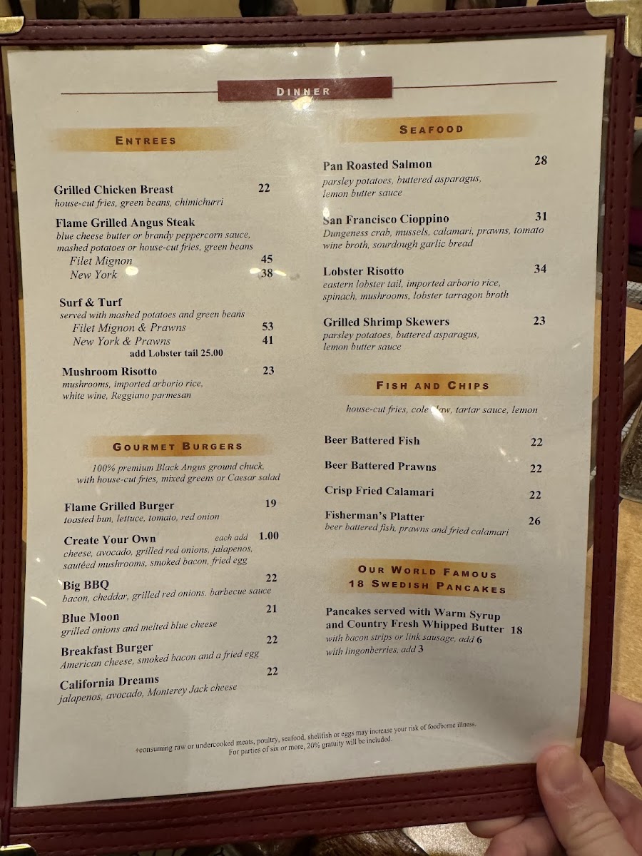 Sears Fine Food Menu - Image 5