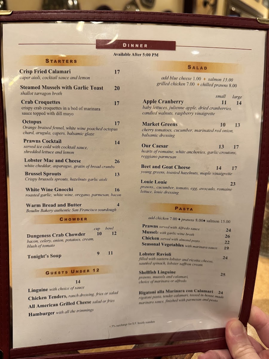 Sears Fine Food Menu - Image 6